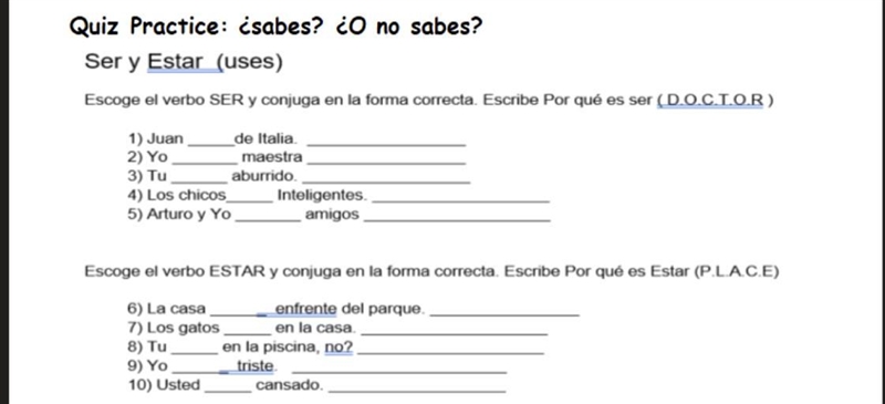 Ser o estar fill in the blanks-example-1