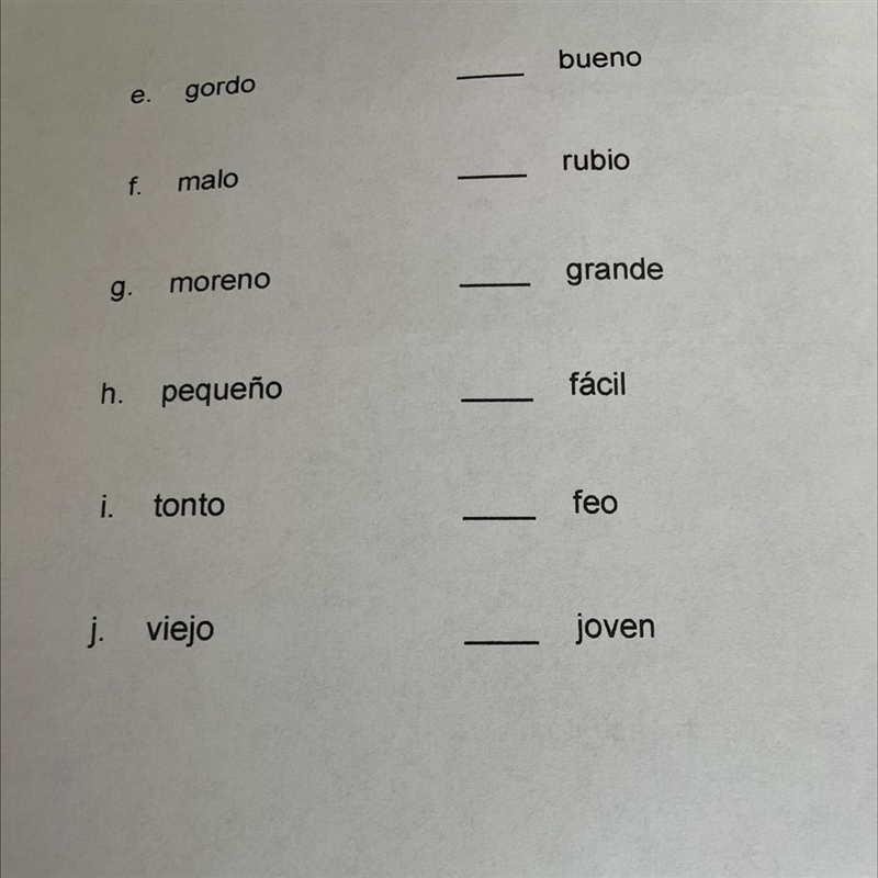 Please help !! Match each item with its opposite-example-1