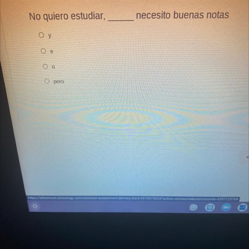 No quiero estudiar, necesito buenas notas Оy e Оо o pero-example-1