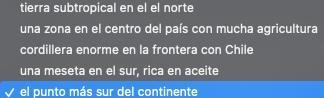 Please select the word from the list that best fits the definition Las Pampas 20 POINTS-example-1