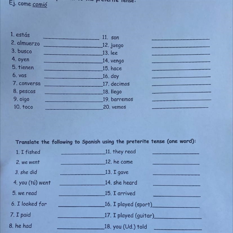 Change from present to the preterite tense:-example-1