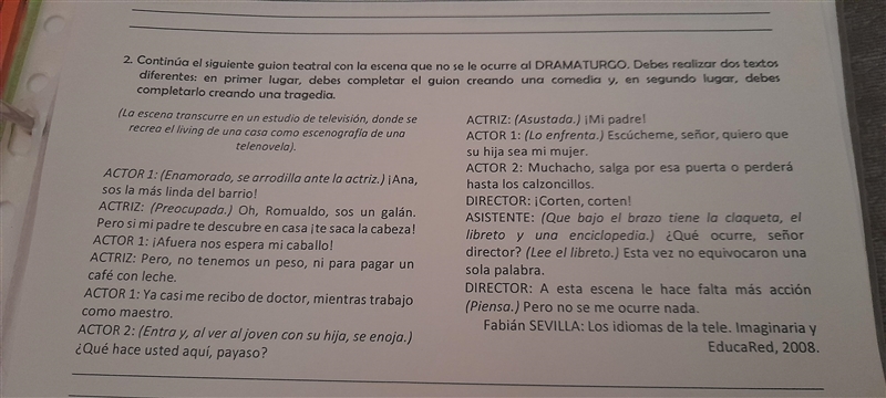 Necesito ayuda para una hoja de castellano estoy ensegundo de la eso-example-2