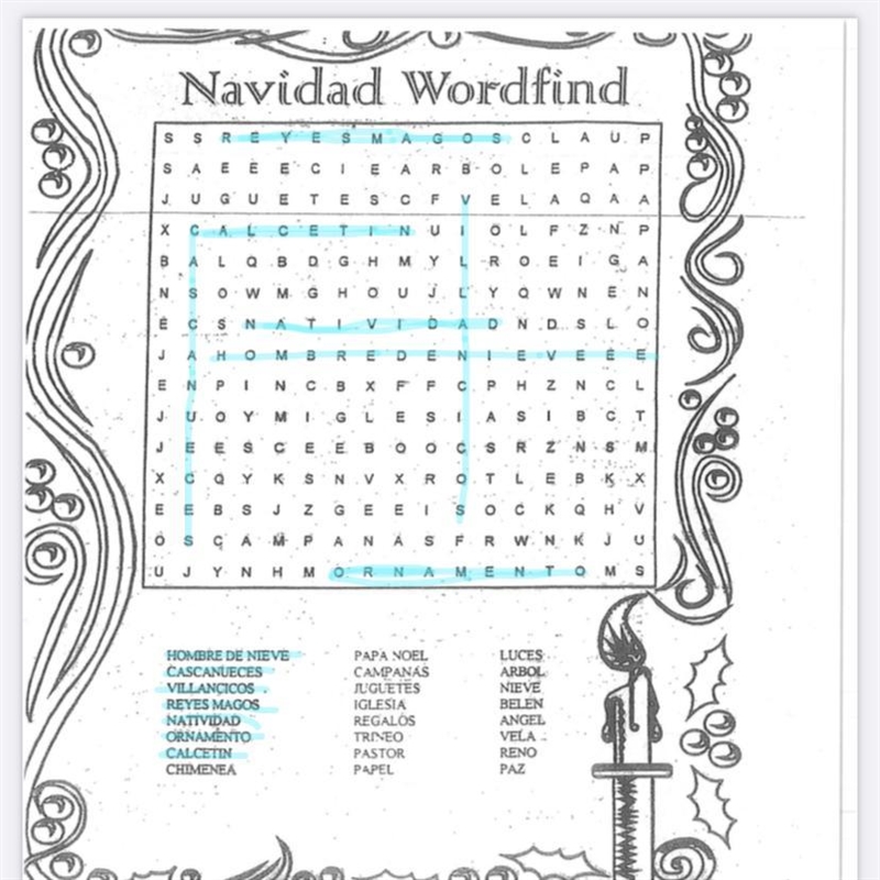 Can someone help me with this Spanish word search? I’m looking for Chimenea.-example-1