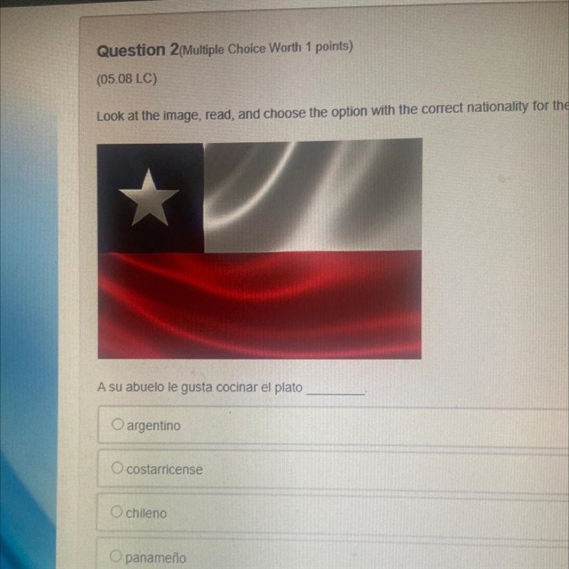 Look at the image, read, and choose the option with the correct nationality for the-example-1