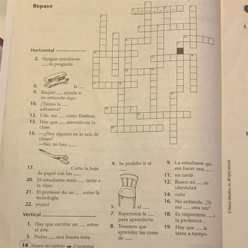 HELPPP ASAPPP PLEASE !! 2. Ningún estudiante la pregunta. UL " e 6. la 9. Raquel-example-1