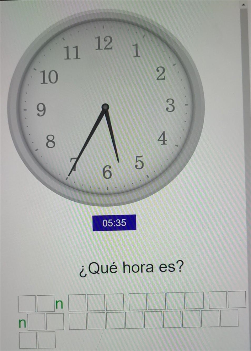 Que hora es (fill in the blanks)​-example-1