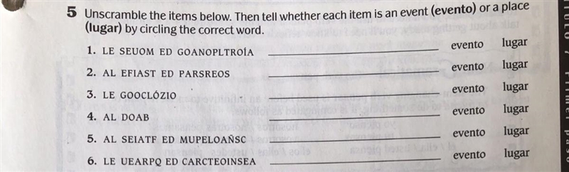 Unscramble the items below.I need help-example-1