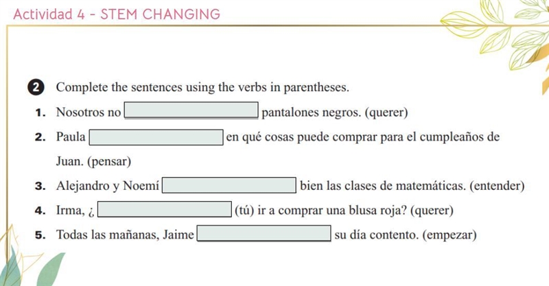 Can anybody help me? (Spanish) - (Stem Changing)-example-1