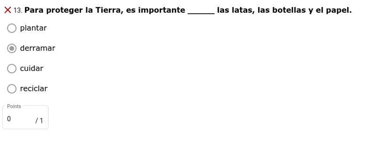 Para proteger la Tierra, es importante _____ las latas, las botellas y el papel.-example-1