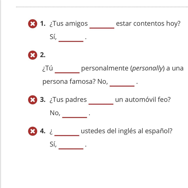 Fill in the blank of each question with the appropriate verb from the list. Then, complete-example-1