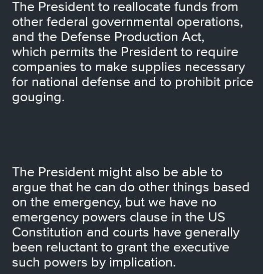 Why can the powers of the president be difficult to define in times of crisis-example-1