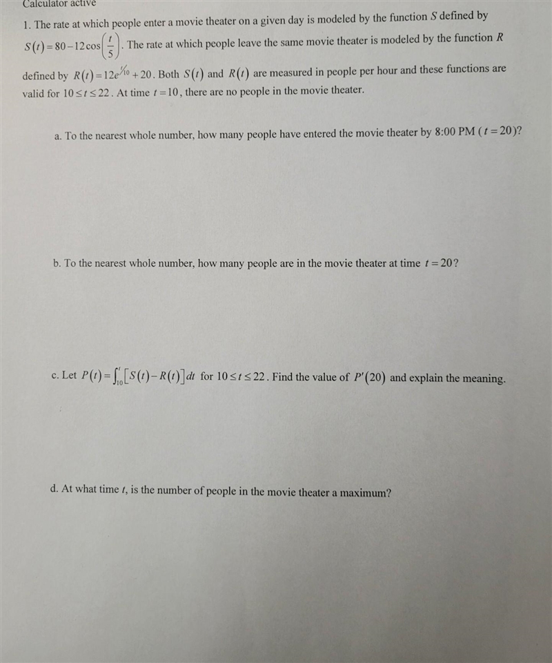 1. The rate at which people enter a movie theater on a given day is modeled by the-example-1