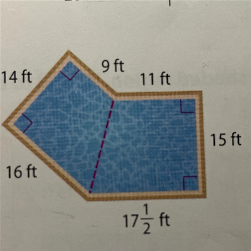 What is the area of the pools floor? A pool covers $1.70 per square foot. how much-example-1