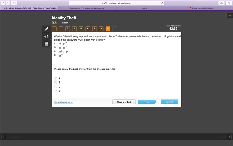 Which of the following expressions shows the number of 8 character passwords that-example-1