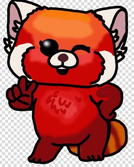 How to make a good (red)panda drawing? how to do fur?-example-1