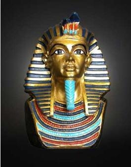 This golden mask was found in the tomb of __________________, and it provided new-example-1