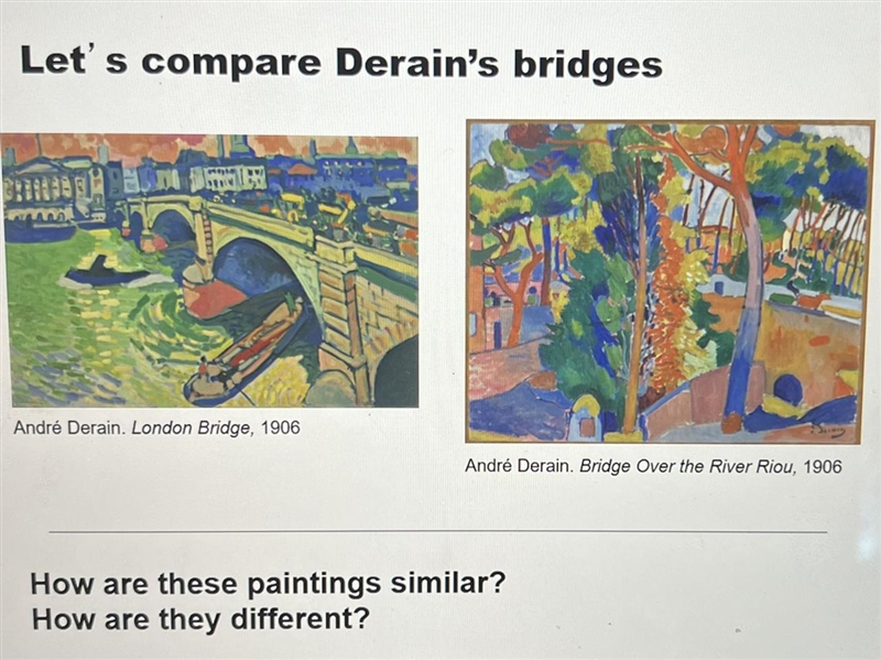 How are these painting similar? How are they different? 150 words max.-example-1