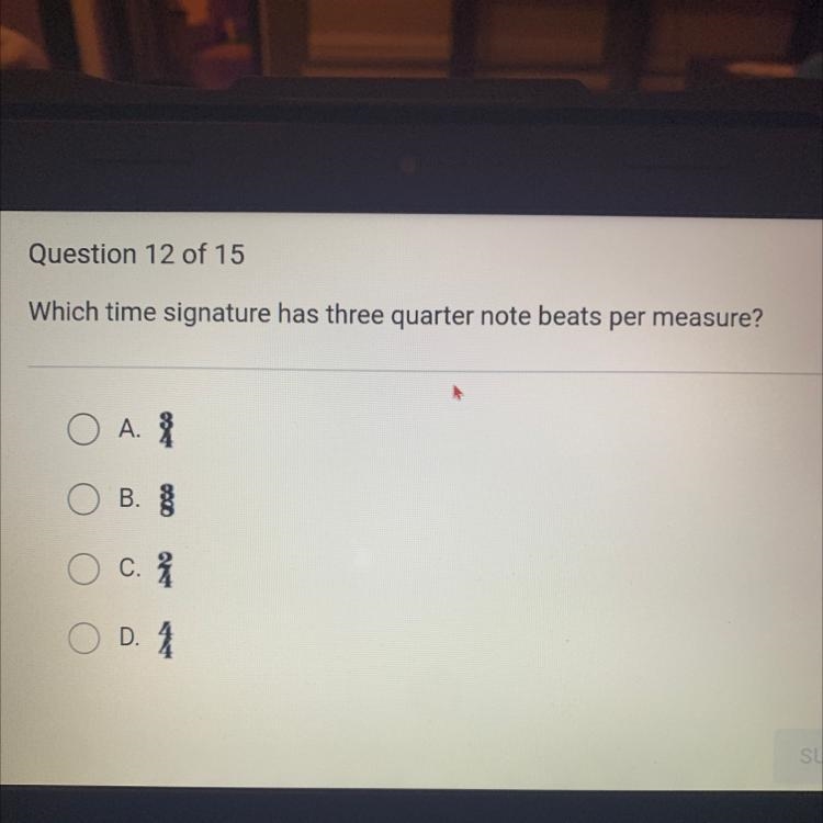 Which time signature has three quarter note beats per minute-example-1