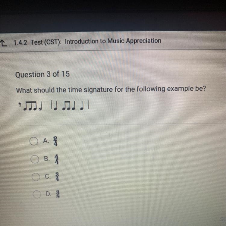 What should the time signature for the following example be-example-1