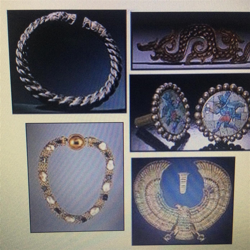 PLEASEEE HURRY Egyptian, Chinese, Viking, Moche, and Roman jewelry was made to adorn-example-1