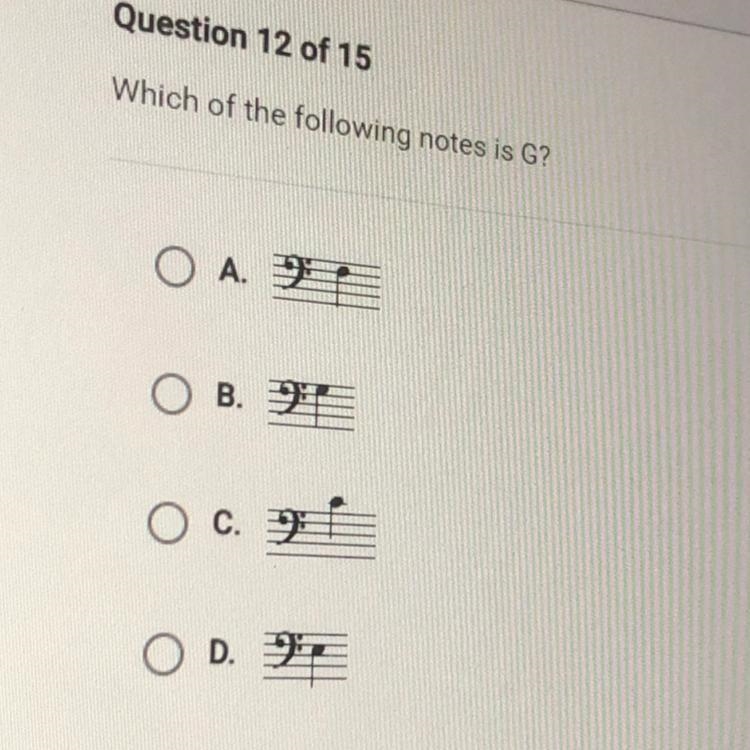 Which of the following is a G note?-example-1