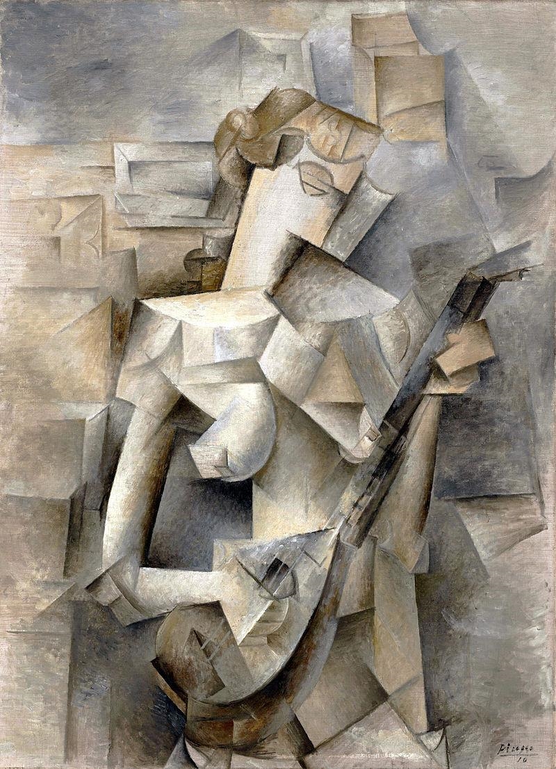 What is Cubism? A. A realistic detailed drawing B. An art form where the subject matter-example-1