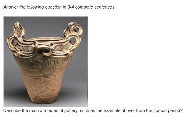 Describe the main attributes of pottery such as the example abound from the jamón-example-2