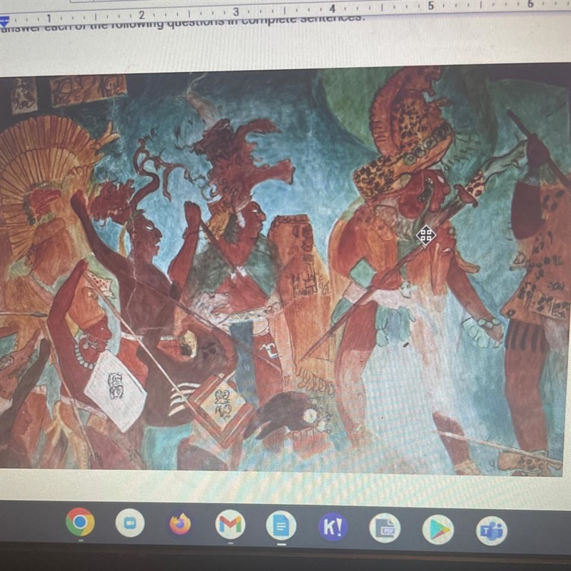 Help!! This is 100 points I need help! 3. The unit taught us that Mayan murals give-example-1