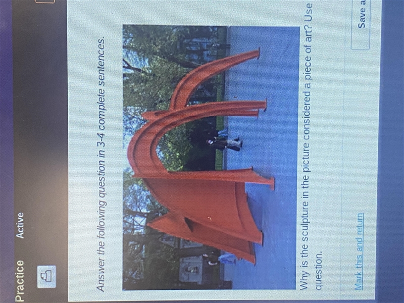 This is urgent I need help Why is the sculpture in the picture considered a piece-example-1