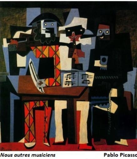 Is "Three Musicians by Picasso", a non objective painting?-example-1