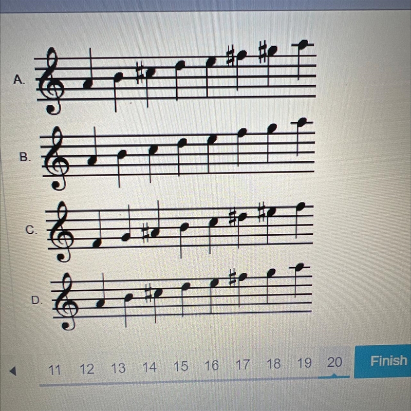 I’ve been stuck on this question for a while can someone help me Which scale is a-example-1