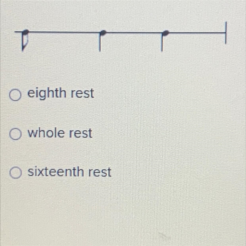 Music What rest completes this three-beat measure?-example-1