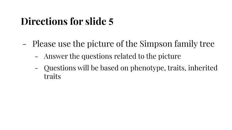 What are the different phenotypes present on the Simpson’s family tree that are related-example-1