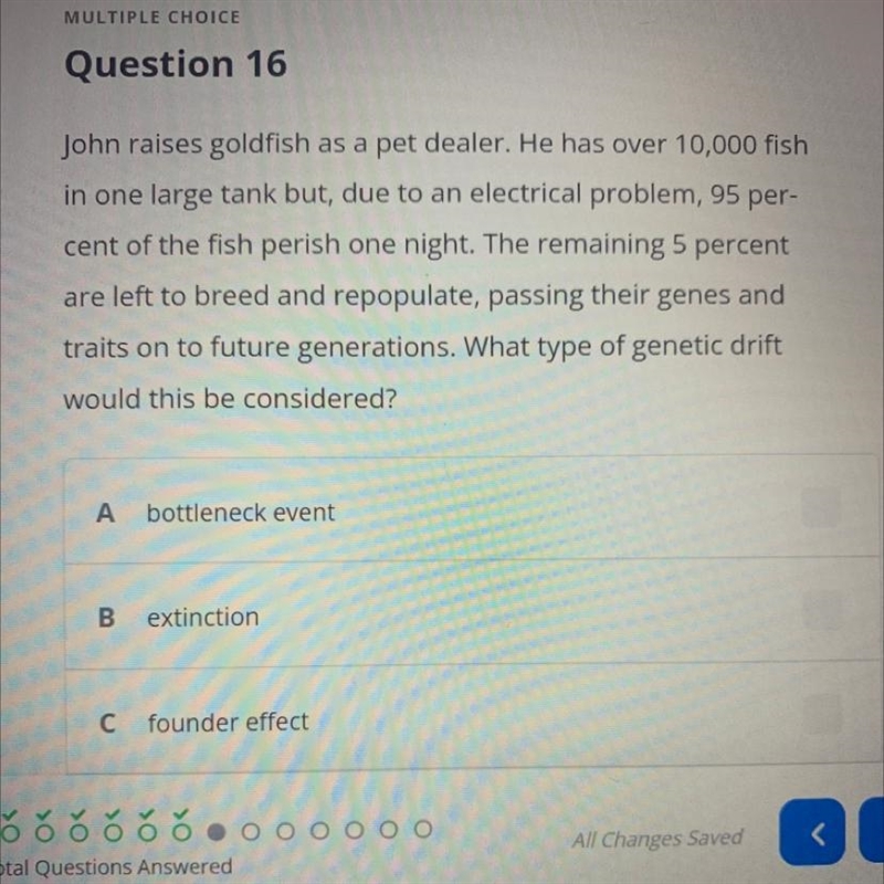 Please help, biology test the last answer is natural selection-example-1