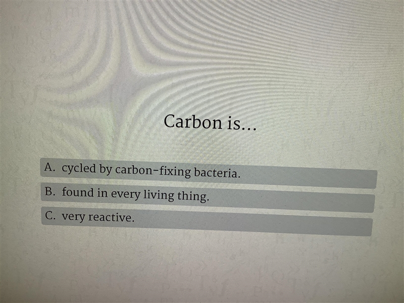 Carbon is … … … ……… . . . . . . .-example-1