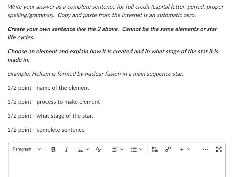 I will legit give you a kiss if someone answers this Choose an element and explain-example-1