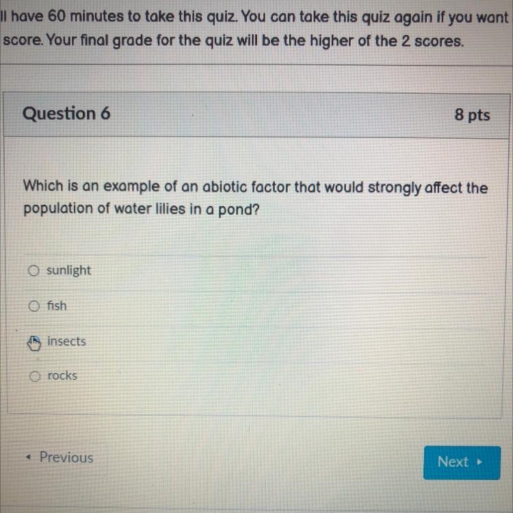 Which is an example of an abiotic factor that would strongly affect the population-example-1