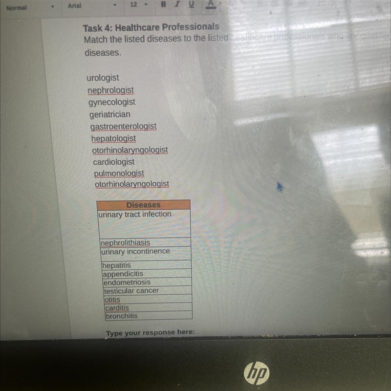 Match the listed diseases to the listed healthcare professionals who are qualified-example-1