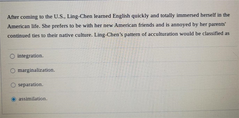 After coming to the U.S., Ling-Chen learned English quickly and totally immersed herself-example-1