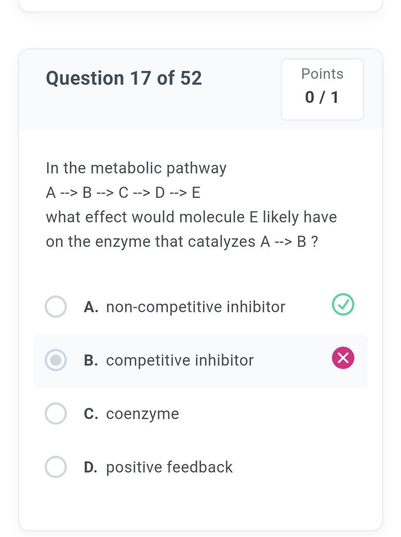 Could someone explain the answer to this? ​ Why does the product inhibit the enzyme-example-1