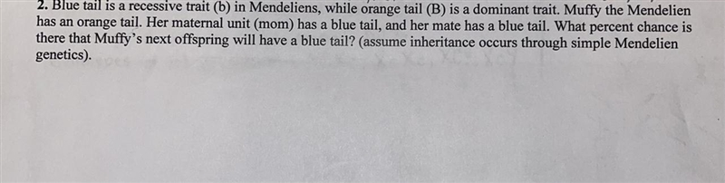 Please help explain number 2 while using then Punnett square-example-1