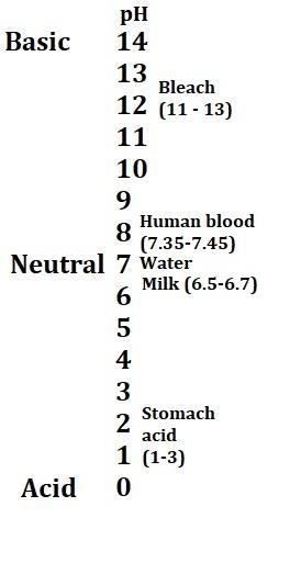 Draw your own version of a pH scale and give an example of a: strong acid, weak acid-example-1