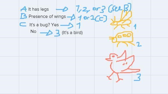 What technique uses a series of criteria and questions referring to physicalcharacteristics-example-1