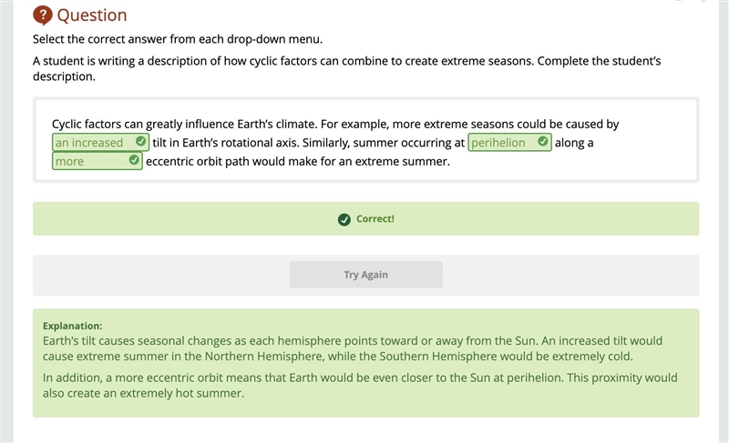 A student is writing a description of how cyclic factors can combine to create extreme-example-1