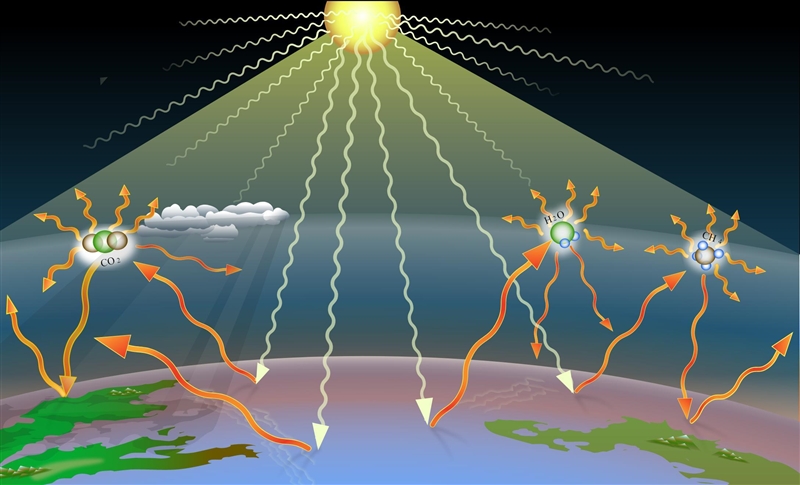 The greenhouse effect occurs when:A. An overabundance of green plant growth increases-example-1