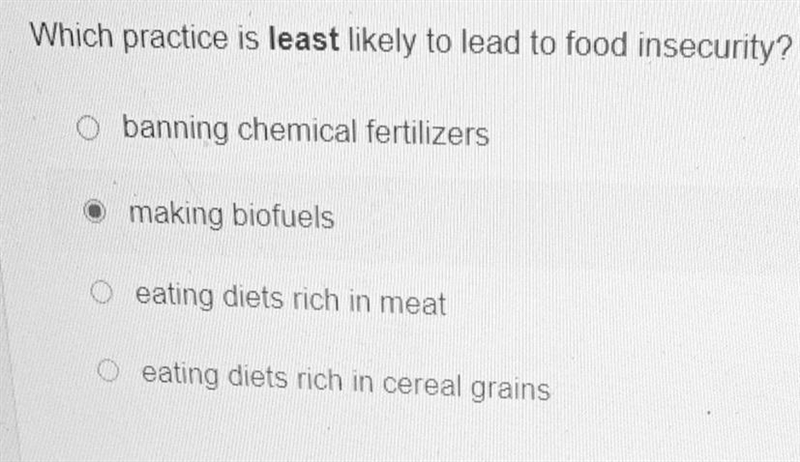 Look at the pic provided, Food insecurity is the state of being without reliable access-example-1