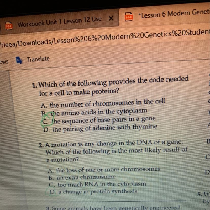 I need help with number one I want to double check that it is correct-example-1