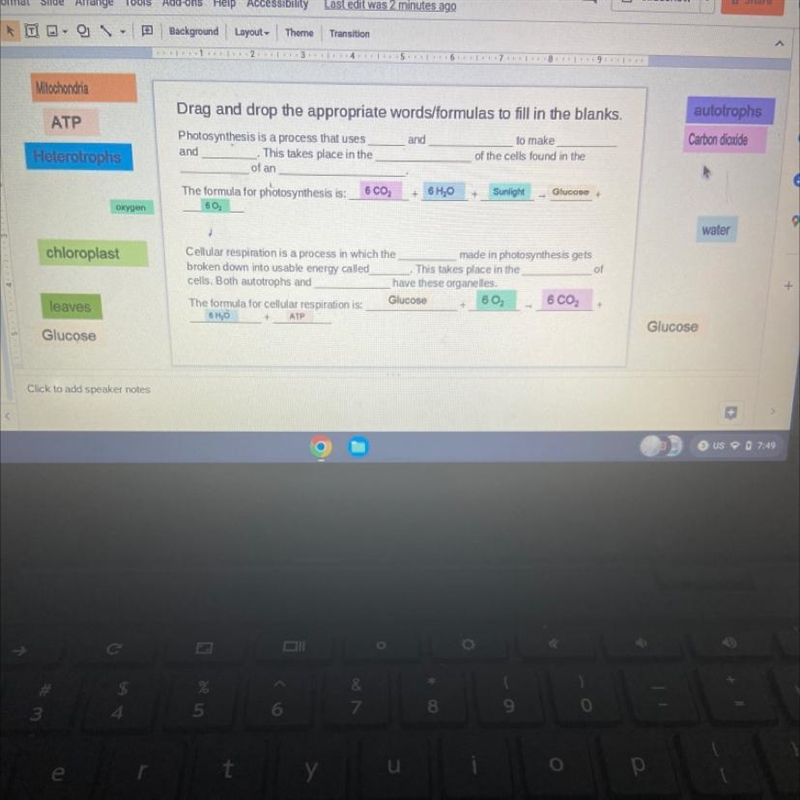 I need help on this drag and drop, i did the formulas-example-1