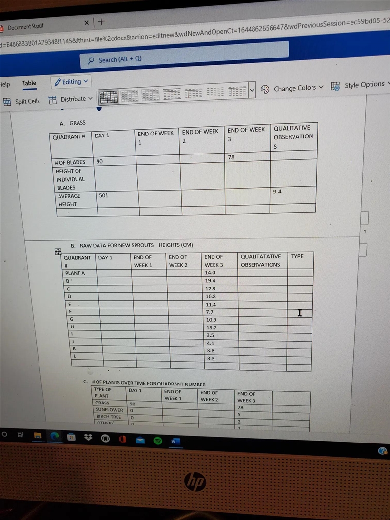 Trying to complete the student guide table for the ecological succession lab and im-example-1