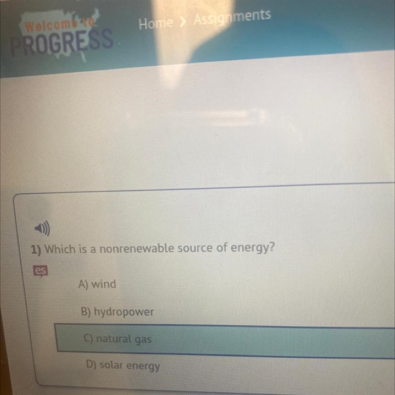 Which is a no renewable source of energy?-example-1